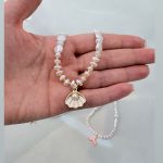 گردنی مروارید با اویز صدف