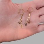 گوشواره حلقه ای اویزدار پروانه