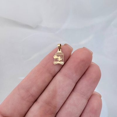 پلاک مینیمال قفس پرنده