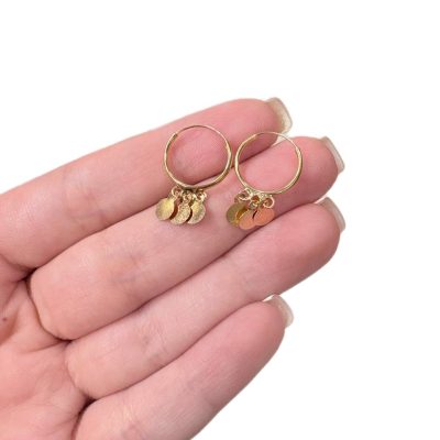 گوشواره حلقه ای اویز سکه