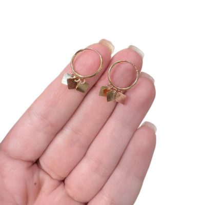 گوشواره حلقه ای اویز مربع