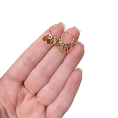 گوشواره حلقه ای اویز سکه