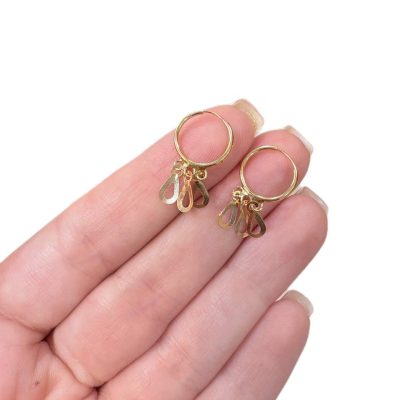 گوشواره حلقه ای اویز اشک