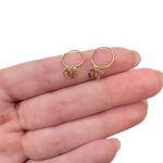 گوشواره حلقه ای با اویز پروانه