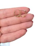 گوشواره حلقه ای تراش با گوی